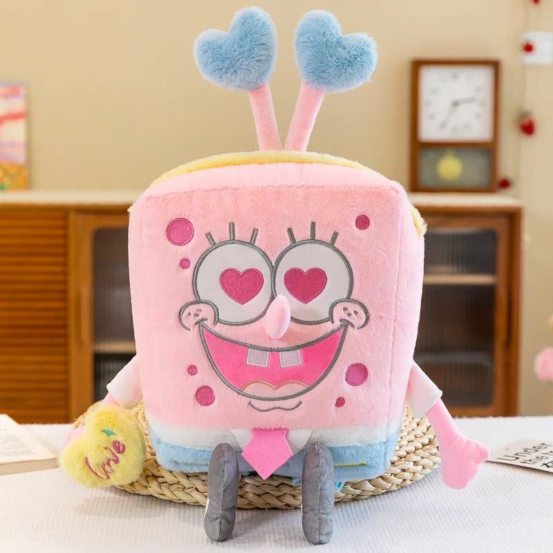 かわいいスポンジボブぬいぐるみ漫画子供用枕ソファ装飾子供の創造的な誕生日プレゼント