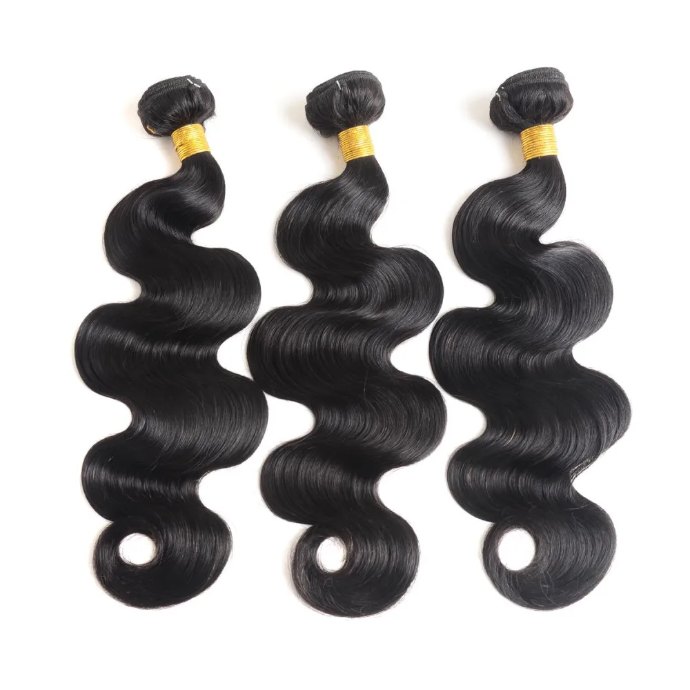 Body Wave Human Hair Bundels Water Golvende Braziliaanse Natuurlijke Hair Extensions 22 24 26 Inch Natuurlijke Zwarte # 1b Voor Vrouw 1/3 Bundels