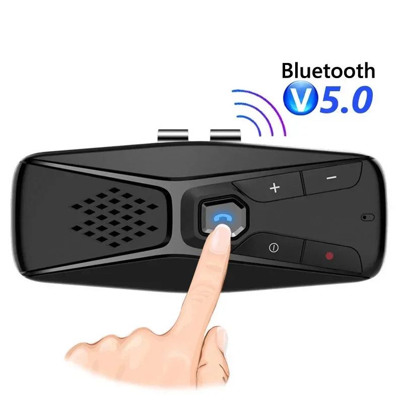 Bluetooth Car Kit Handsfree Speakerphone Wireless with Microphone Bluetooth 5.0 Automatic Shut Down and Auto Connect