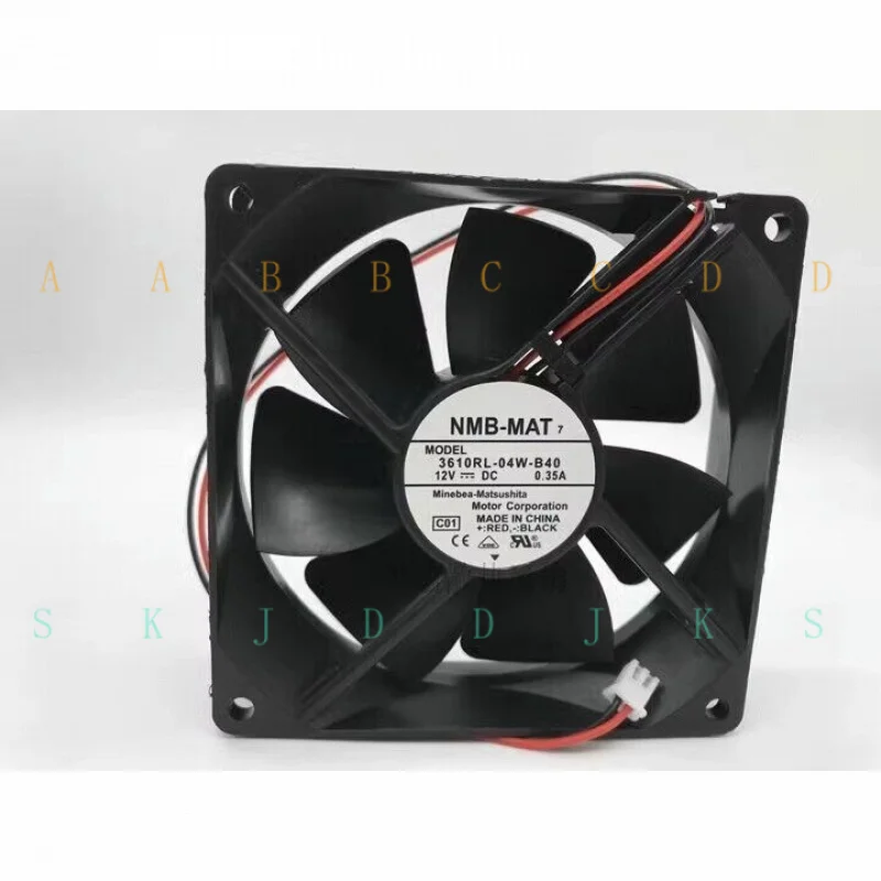 

Вентилятор NMB-MAT 3610RL-04W-B40 DC12V 0.35A 9CM 9025, 2 провода, 1 шт.
