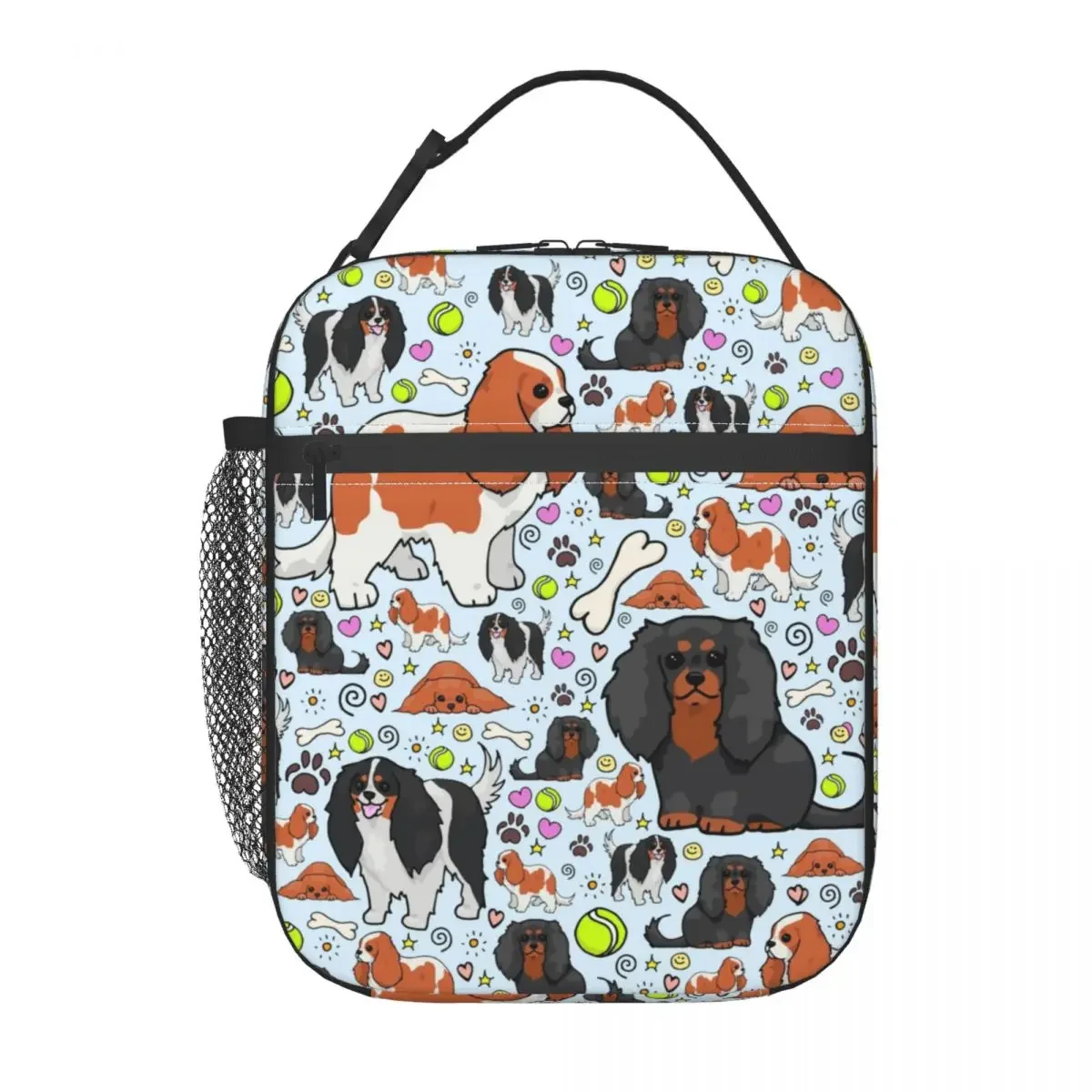 Cavalier King Charles Spaniel Thermal Insulated Lunch Bag Dog Lovers Resuable  Container for School Multifunction Food Box