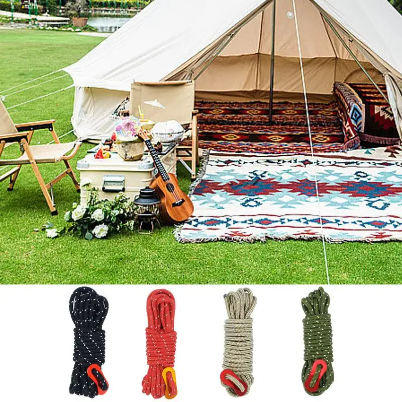 

Camping Rope Utility Rope Outdoor Paracord 4mm Survival Cord Outdoor Gear Tent Rope For Backpacking Camping Tents Hiking