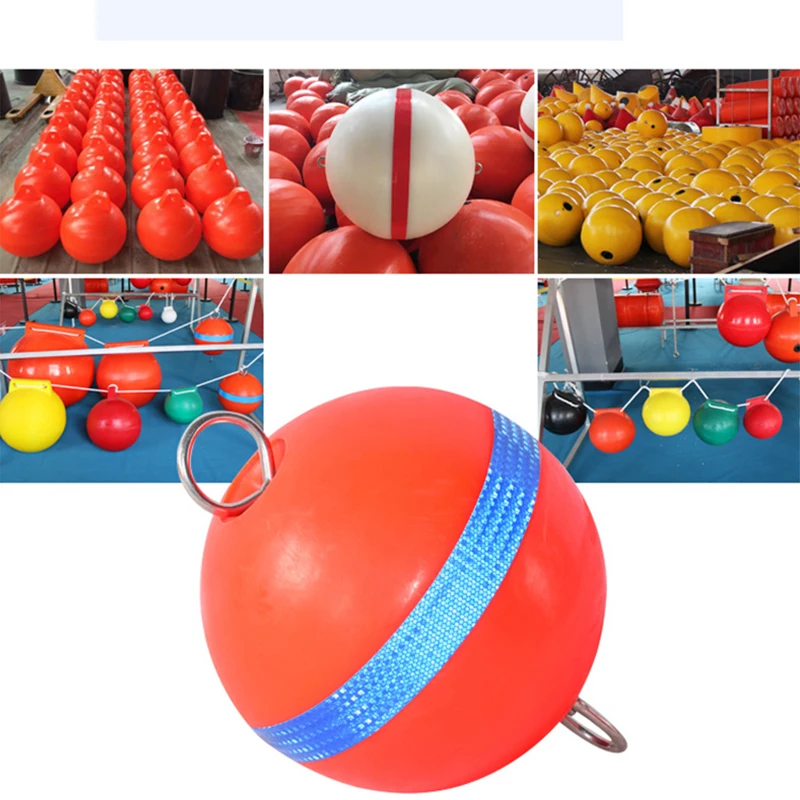 

Wholesale 600mm With Pad Eyes Plastic Ball Float and Water Surface Marker Buoy Mooring Buoy for Boatpromote sales