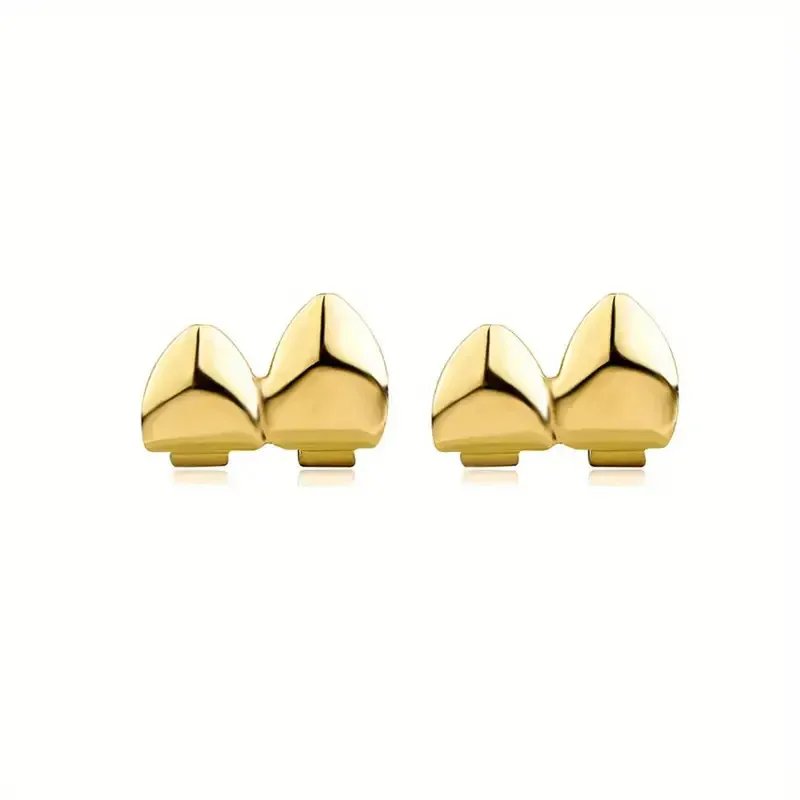 3CPS/Set Gold Silver-Plated Hip Hop Teeth For Mouth Grillz Caps Top&Bottom Grill Set vampire teeth for Halloween  Party Sets