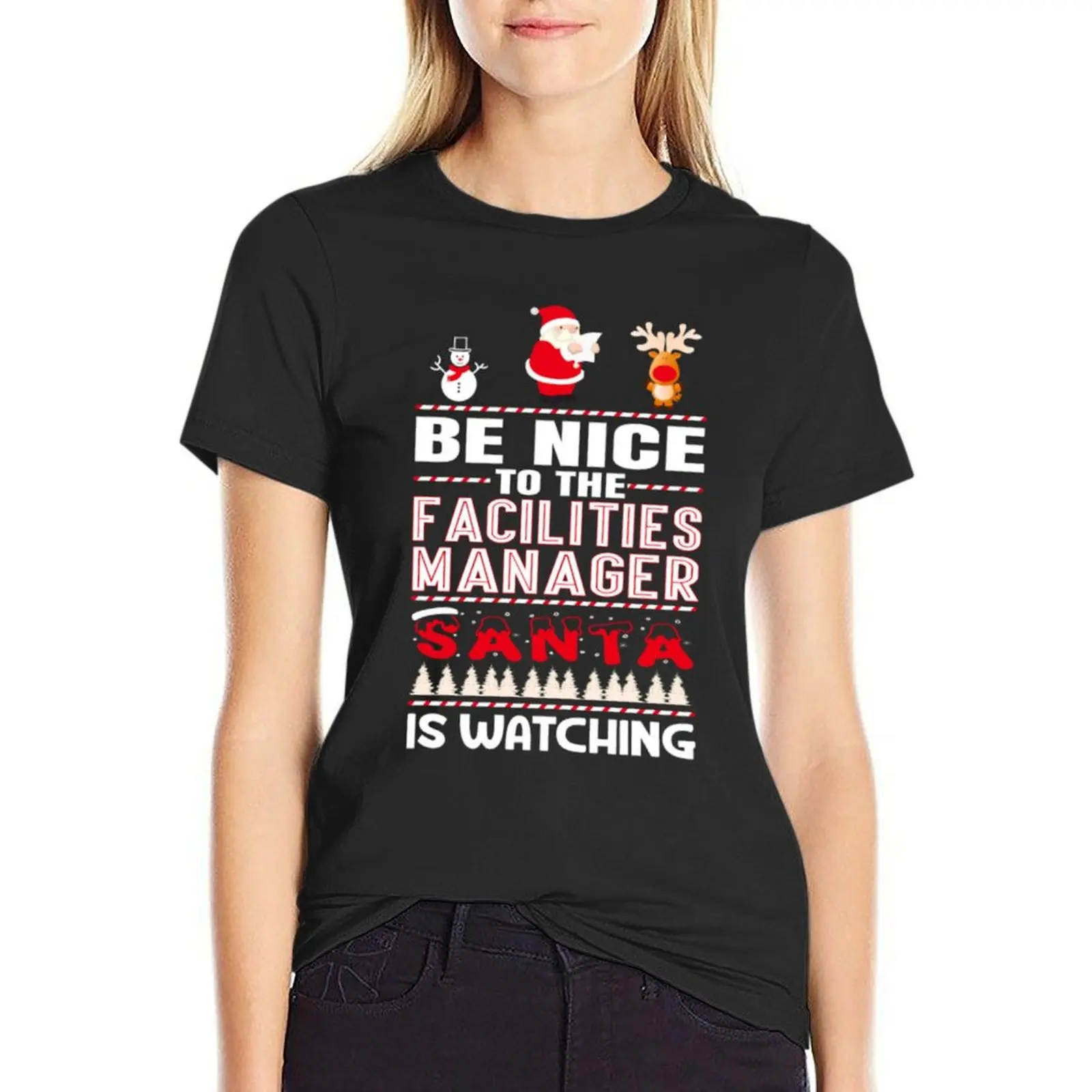 Be Nice To The Facilities Manager T-Shirt tees Blouse new edition Women's clothing