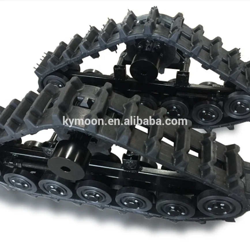 Width255 Triangle Track Assembly,ATV/UTV Rubber Track Drive Systems/Off-road Transportation in Snow Ice,Wetlands,