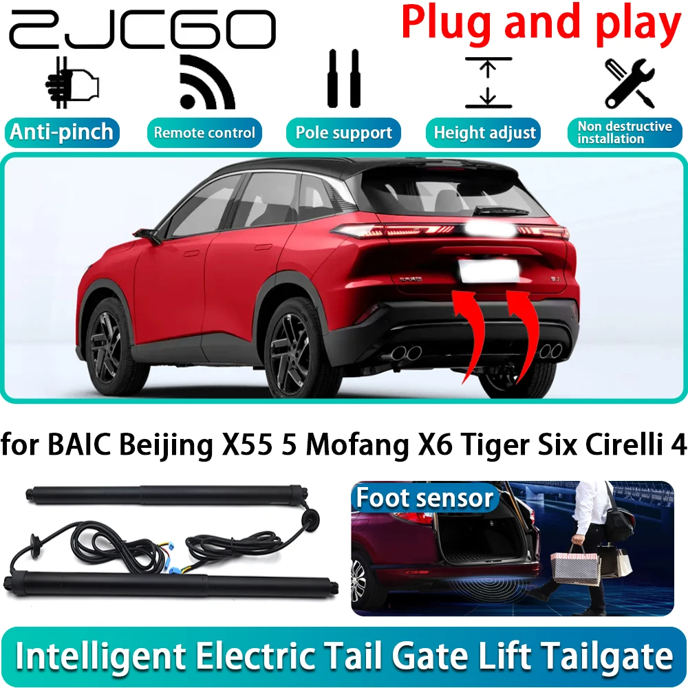 

ZJCGO for BAIC Beijing X55 5 Mofang X6 Tiger Six Cirelli 4 Electric Powered Tailgate Power Liftgate Automatic Tailgate System
