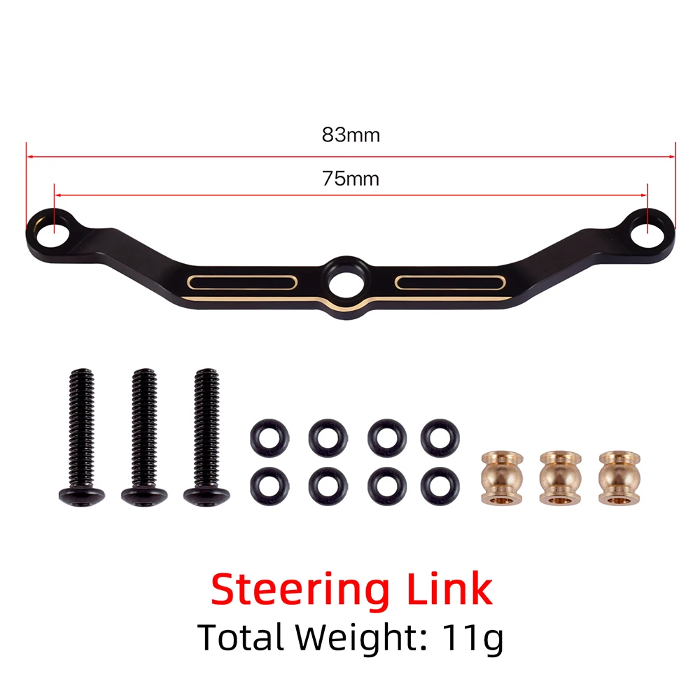 Per TRX4M Aggiornamenti Collegamento Sterzo In Ottone Knuckle Alex Diff Copertura Caster Blocchi Traxxas TRX-4M 1/18 Aggiornamenti RC Crawler