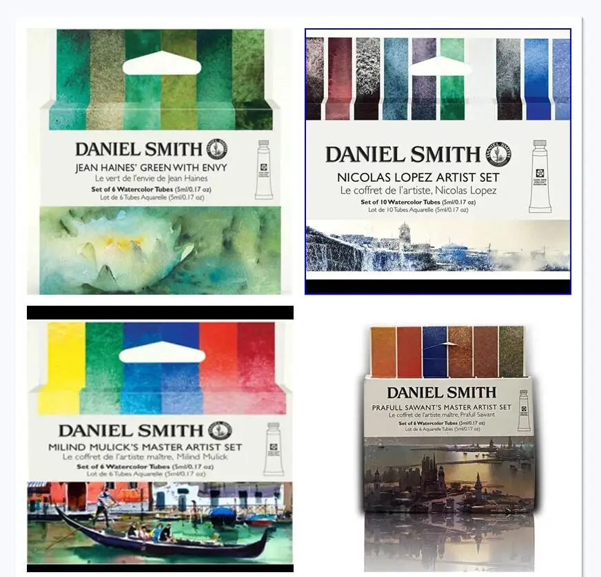 American imported DANIEL SMITH watercolor paint NICOLAS  artist acuarela set jean haines green  professiona Art Supplies