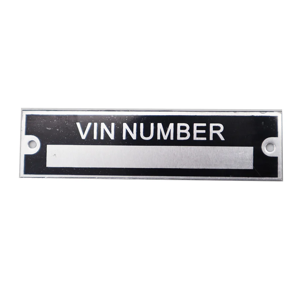 Simple CAR Serial Number VIN Plate Blank VIN PLATE For Trailer