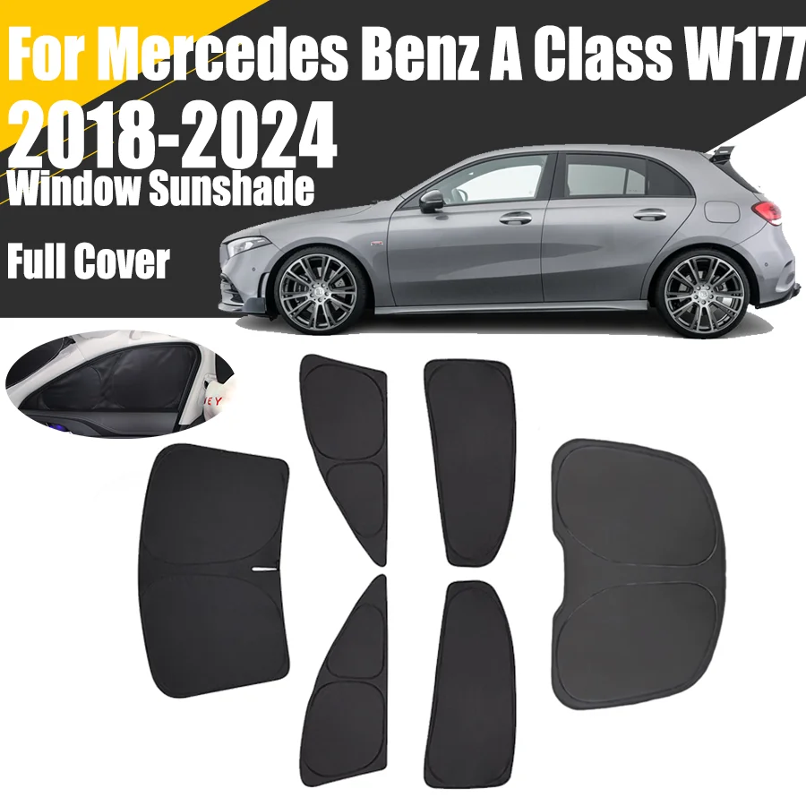 

Custom Full Cover Car Window Sunshade For Mercedes Benz A Class Hatchback W177 2018- 2024 Privacy Blind Curtain Front Windshield