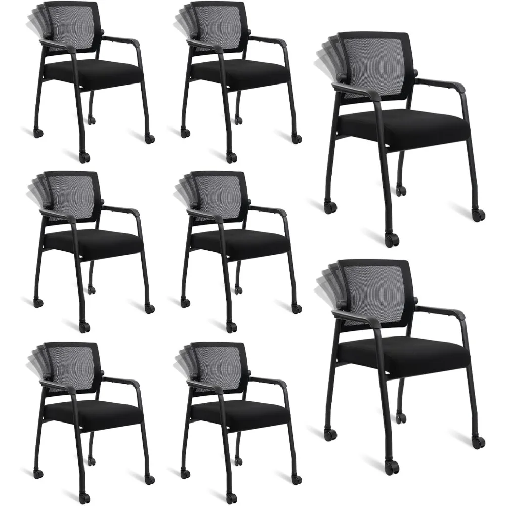 

Ergonomic Desk Chair with Adjustable Mesh Back, Lumbar Support, and Padded Seat on Casters