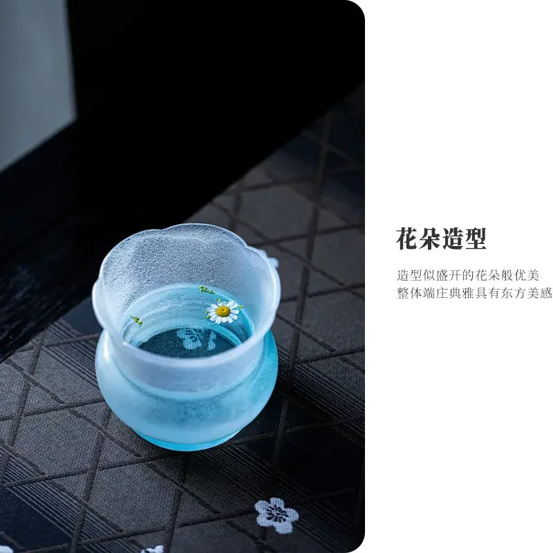 Glazed flower mouth water basin slag bucket premium feeling water cup teacup cold brew master cup dessert bowl