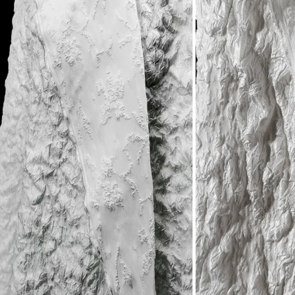 

Ткань жаккардовая градиентная цвета Haze Blue для дизайнерской одежды, модная ткань для костюмов, юбок, рукоделия, шитья, продается на метры