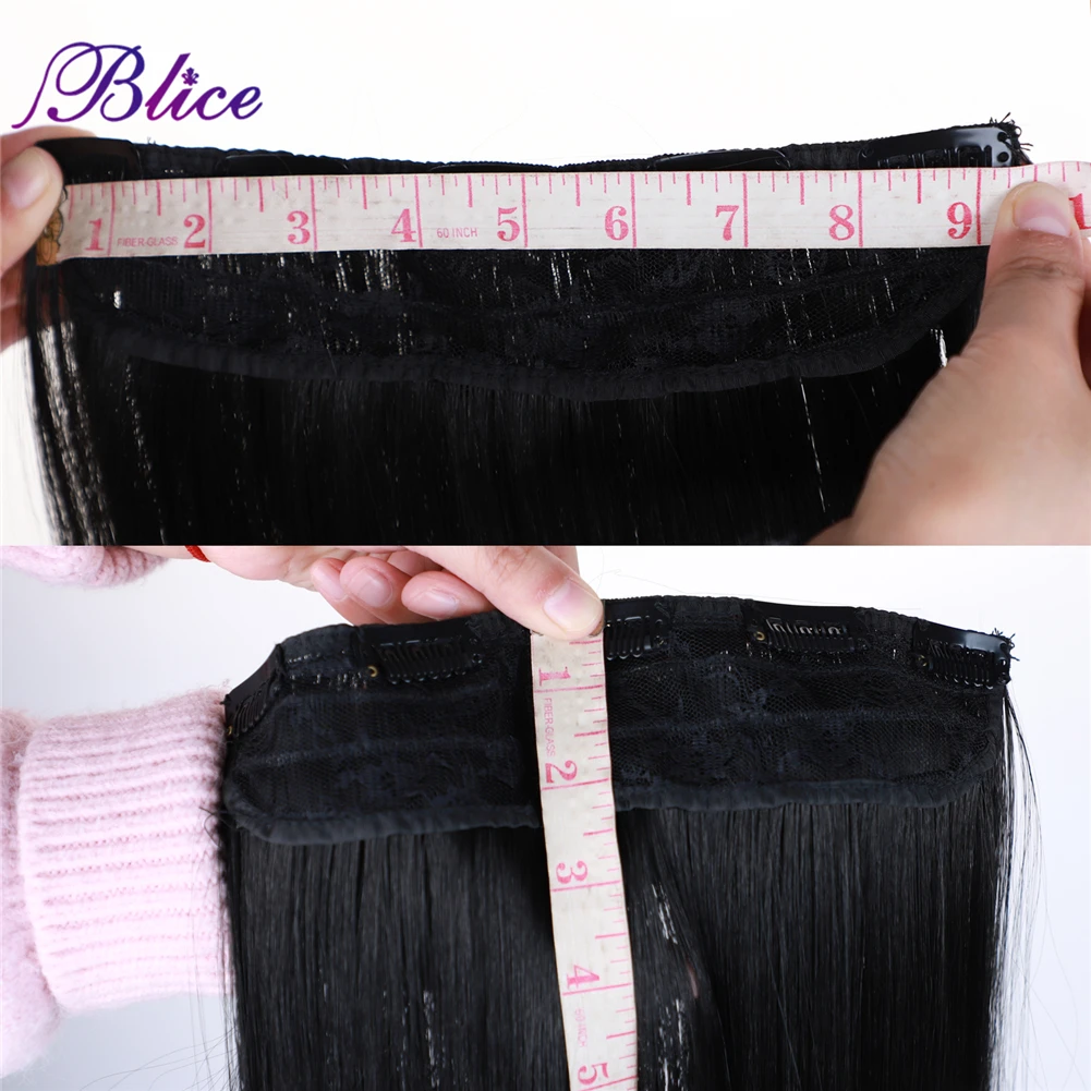 Blice Synthetic Yaki Straight Clip-in Hair Pieces Cute Accessories Kanekalon Hair Extensions Pure Color 18-24inch For Women