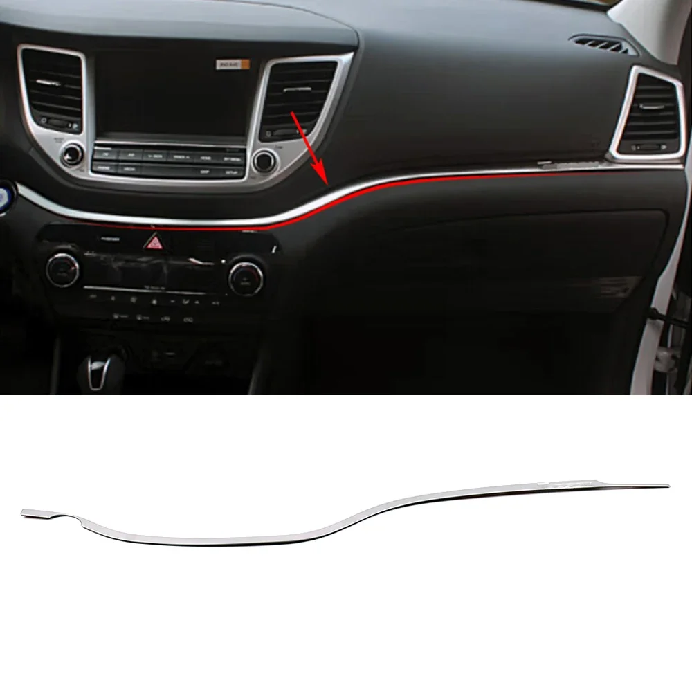 Per Hyundai Tucson 2015 2019 Interni Styling Console centrale Cruscotto Trim Parte Decorare Refit In Acciaio Inox Contorno Adesivo