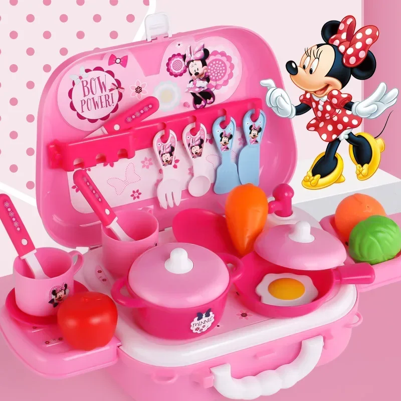 Disney-Juego de maquillaje de Frozen minnie Sophia princess para niños, juego de juguetes de cocina, casa de juegos, regalo para niñas