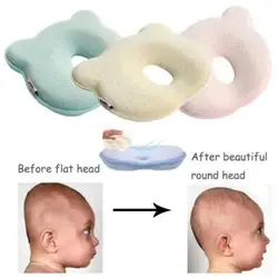 Cotton Memory Foam Baby Pillow - Newborn Center Head Pillow for Infants Soft Supportive Sleep Aid