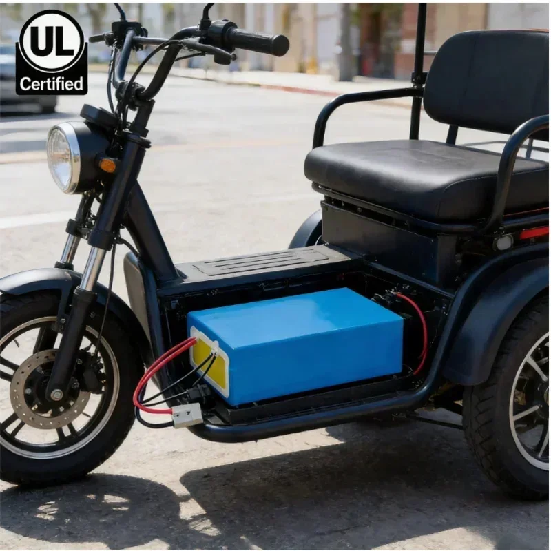 60V 12Ah Custom-Fit Lithium-Ion Battery | 6000W High Power for Golf Cart, Solar, Tricycle | Built-in BMS & Charger