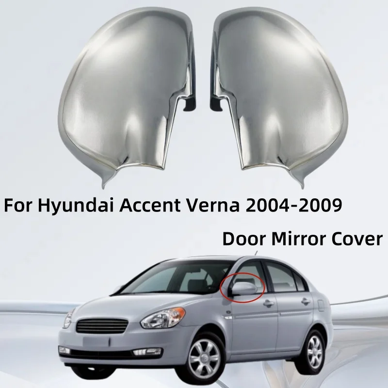 

Door Mirror Cover Trim For Hyundai Accent Verna 2004 2005 2006 2007 2008 2009 Car Accessories Exterior Components Decorate