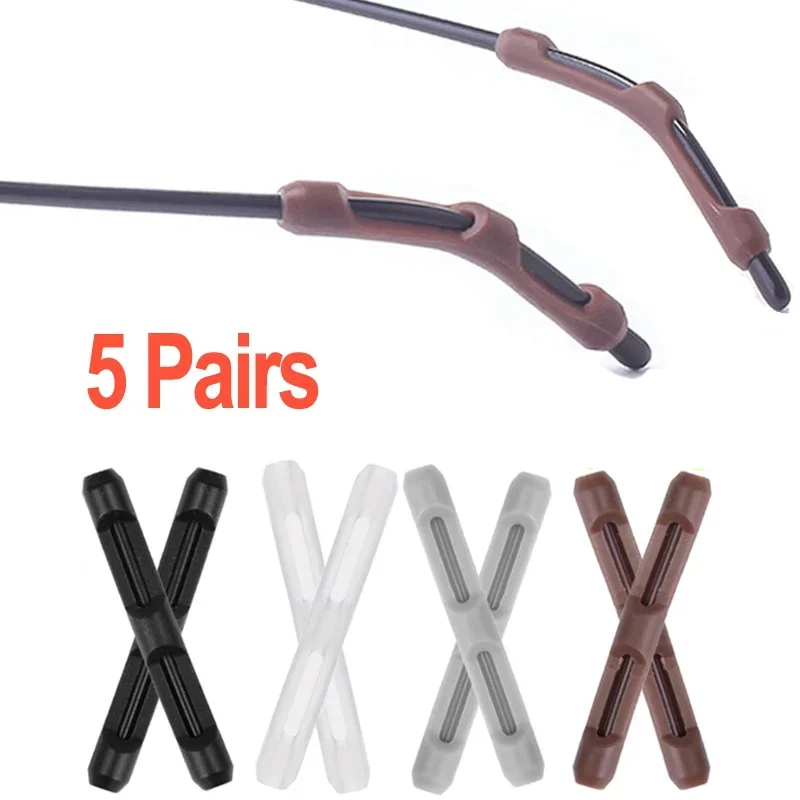 Silicone Glasses Leg Anti-slip Cover Ear Support Sleeves Anti-lost Fixed Glasses Set Ear Hook Elastic Glasses Legs Accessories