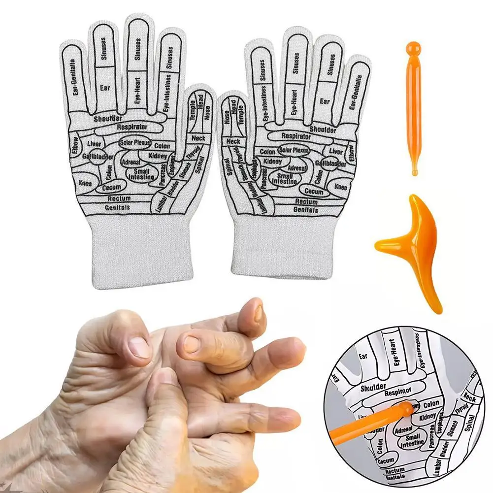 

Massage Socks Hand Reflexology Gloves Women And Men Finger Foot Massage Socks Gloves Reflexology Charts Rod Soothing Tool