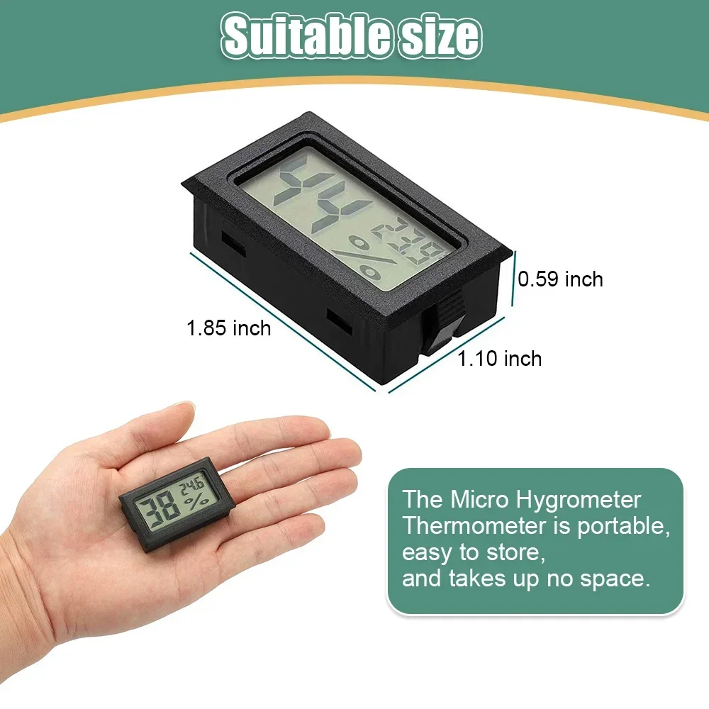 Mini Digital LCD Indoor Thermometer Hygrometer Meter With Waterproof Probe Humidity Meter Sensor For Aquarium Instruments Gauge