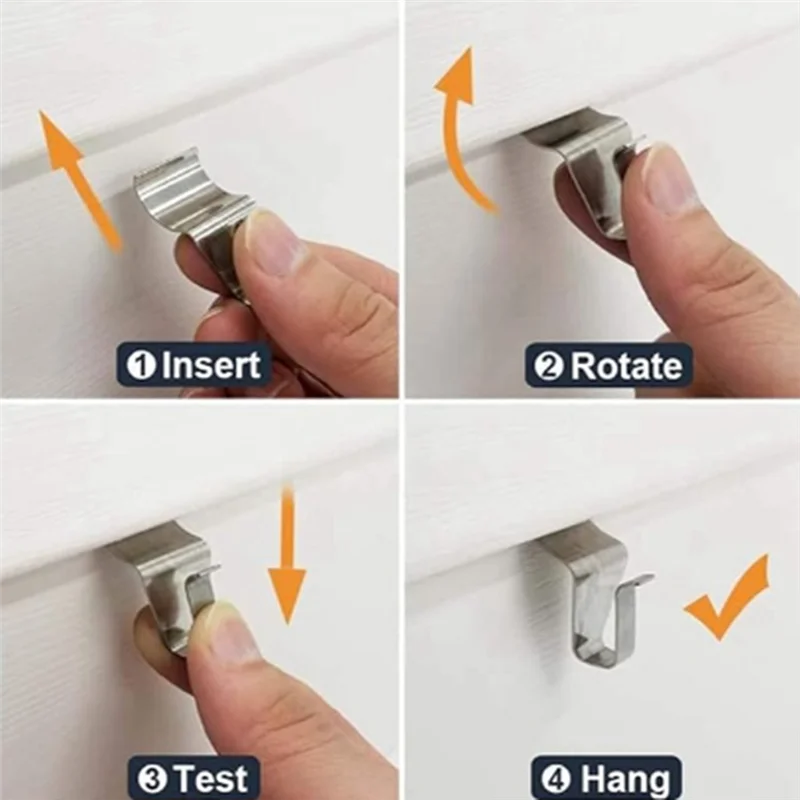 

ABYN-8Pcs No-Hole Hooks Hangers, S-Shaped Hook To Hide Wall Joints, Hook For Outdoor Decoration