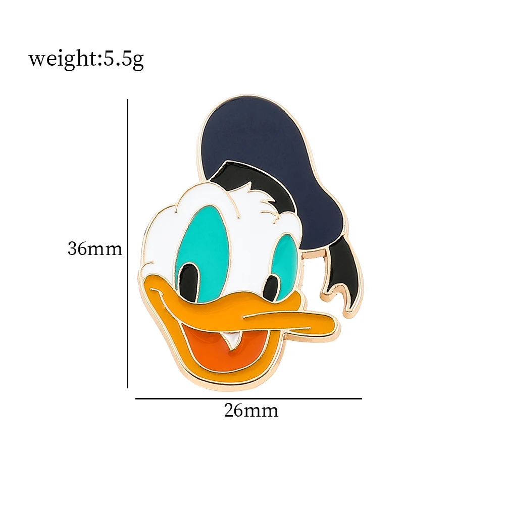 Disney Mickey Minnie Enamel Pin Kawaii Cartoon Donald Duck Pooh Bear Chip Dale Metal Badge Brooch Jacket Jeans Lapel Pin Jewelry