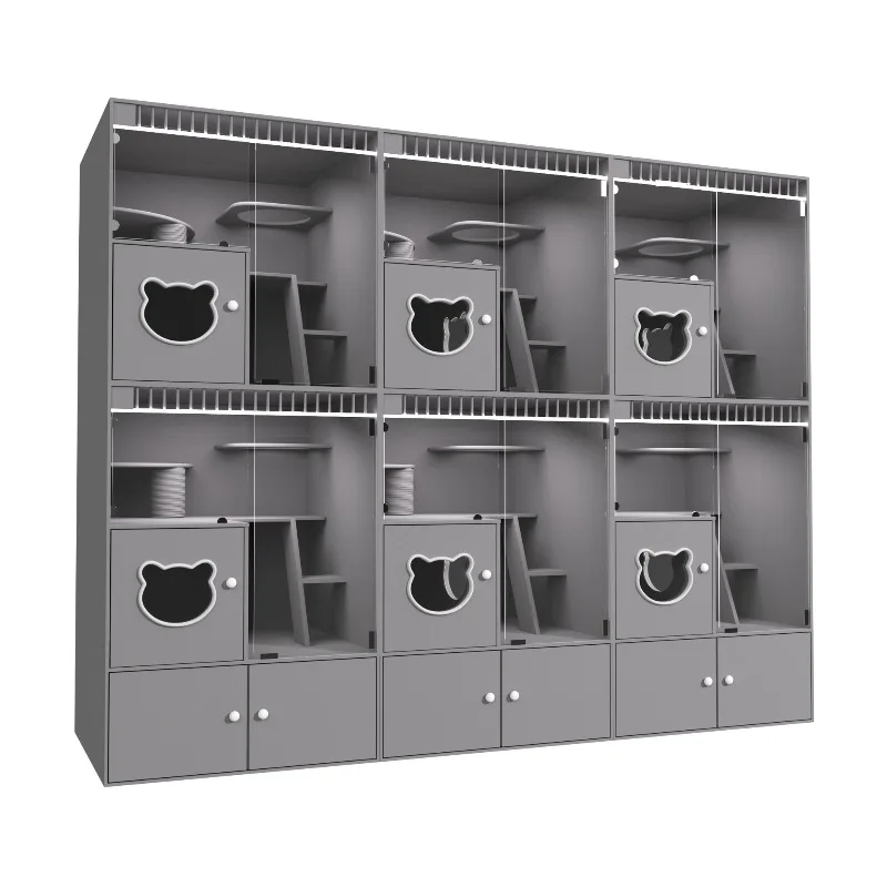 Solid wood villa, cabinet pet store breeding cage room display cabinet litter house product