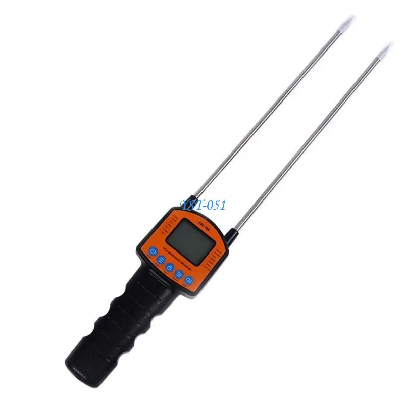 

E15A Grain Moisture Meter with Speaker LCD Display Digital Accurate Humidity Tester with Measuring Probe Wheat Corn Paddy