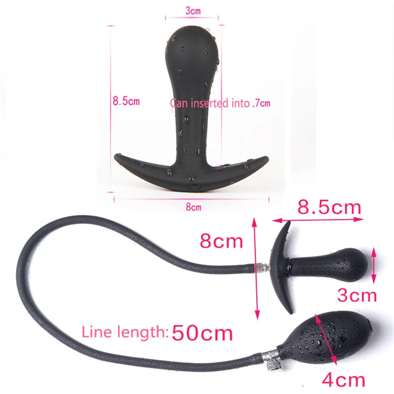 Inflatable Anal Plug with Built-in Steel Ball Open Mouth Gag Vagina Dilator Anal Pump Huge Dildo Sex Toys For Couples Women Men