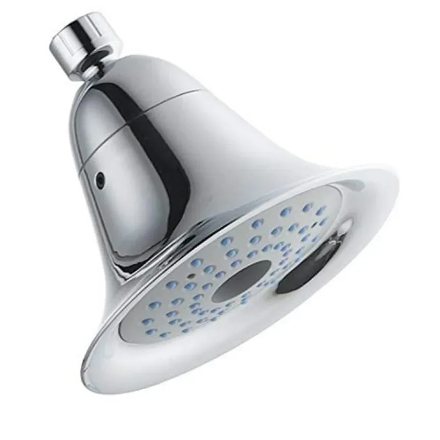 KX361 Dual Setting Adjustable Showerhead Polished Chrome for Home Bathroom Use with Water Flow Control and Comfortable Spray Op