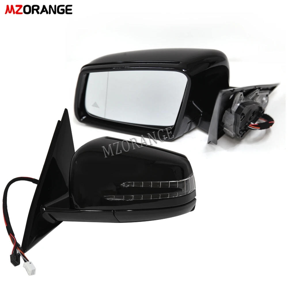 20 Pins Side Rearview Mirror Assembly For Mercedes-Benz W212 E250 E300 E350 E400 E550 E63 AMG 2010-2016 Black Color Accessories