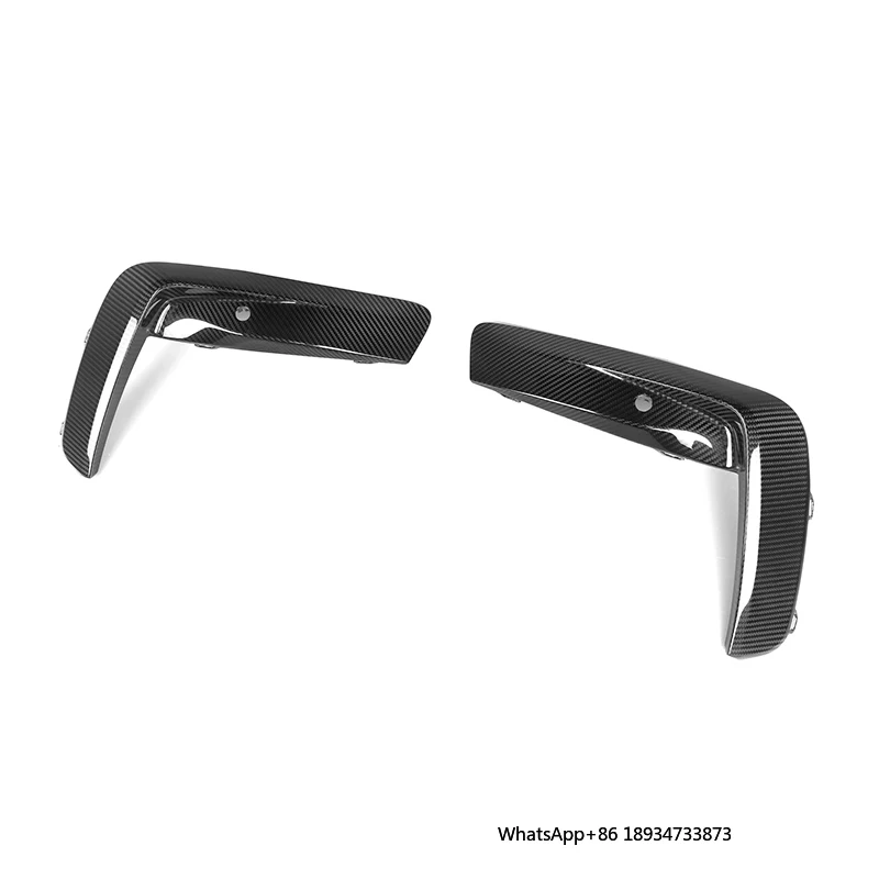 Front Side Splitters Canards OEM Style Dry Carbon Fiber Front Bumper Air Ducts for BMW M8 F91 F92 F93 2020-IN M8 Side Canards