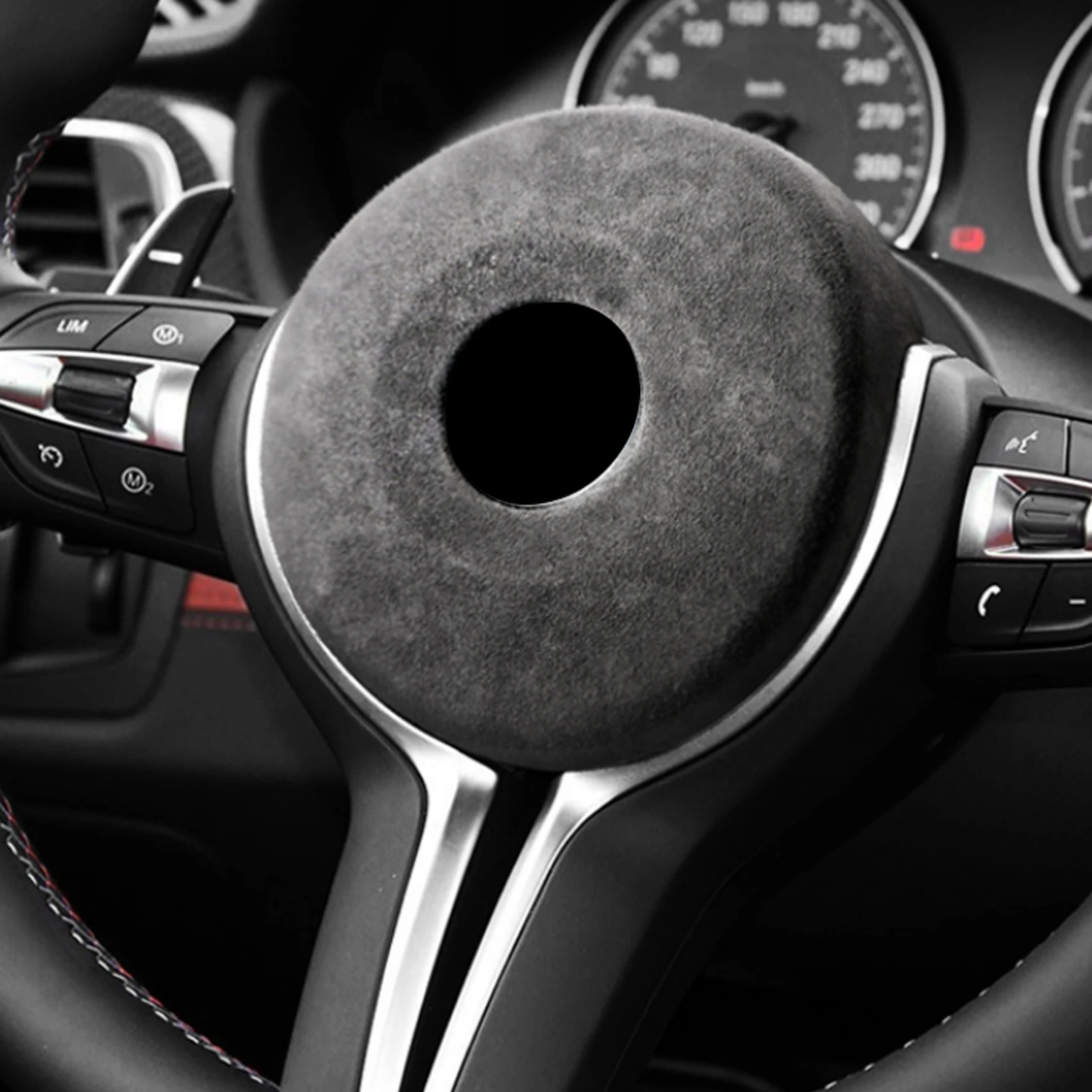 

For BMW F Classic 2008—2024 Car Accessories Interior Suede Steering Wheel Cover Trim Sticker Decorative Modification