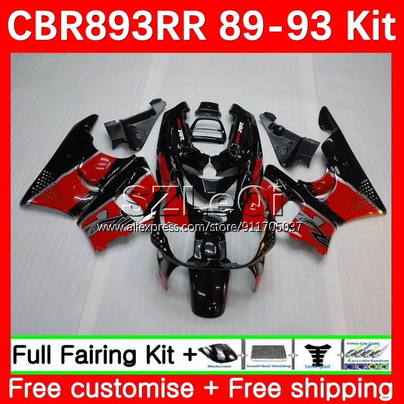 Fairing For HONDA Stock red CBR 893 893RR CBR900 CBR893 RR 89 90 91 92 93 44No.2 CBR900RR CBR893RR 1989 1990 1991 1992 1993