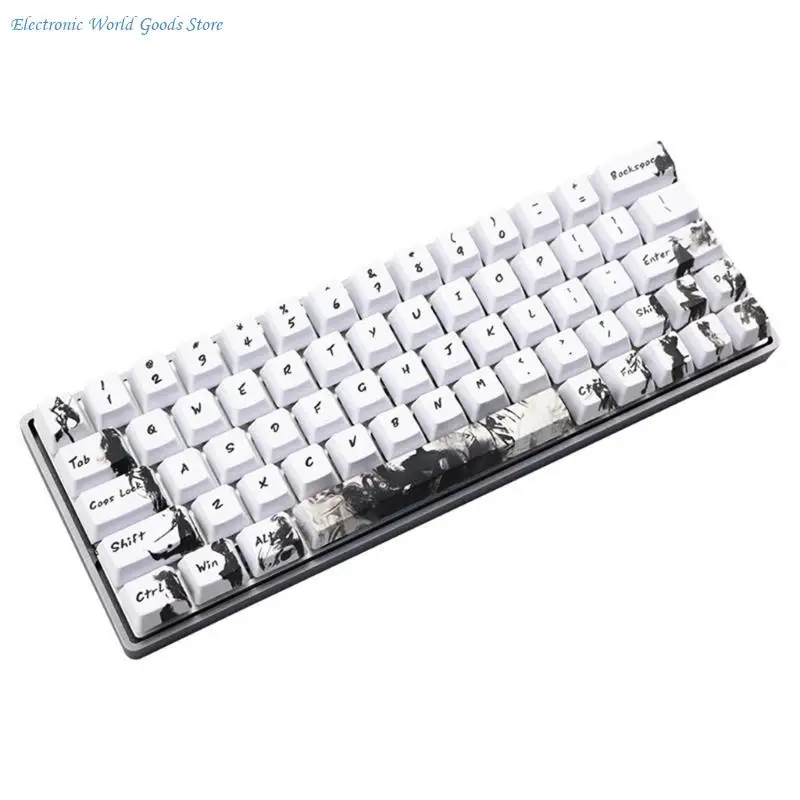A3PD Knight Errant 71/128 Keys Cherry-Profile 5-Surfaces Dye-Subbed Keycap for Game