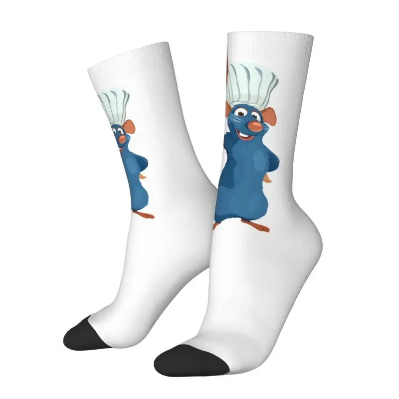 Harajuku Little Chef Remy Ratatouille Socks Men Women Warm 3D Printed Animated Film Sports Football Socks