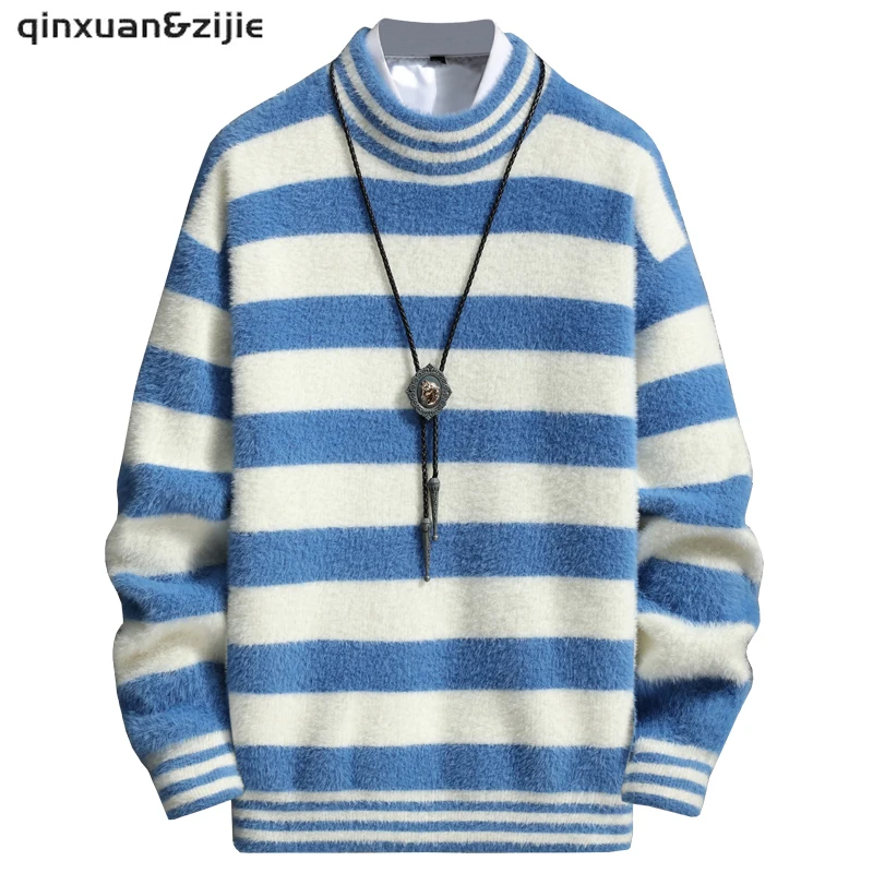 2022 Korean Sweaters Men Autumn Solid Color Wool Sweaters Slim Fit Women Street Wear Mens Clothes Knitted Sweater Men Pullovers