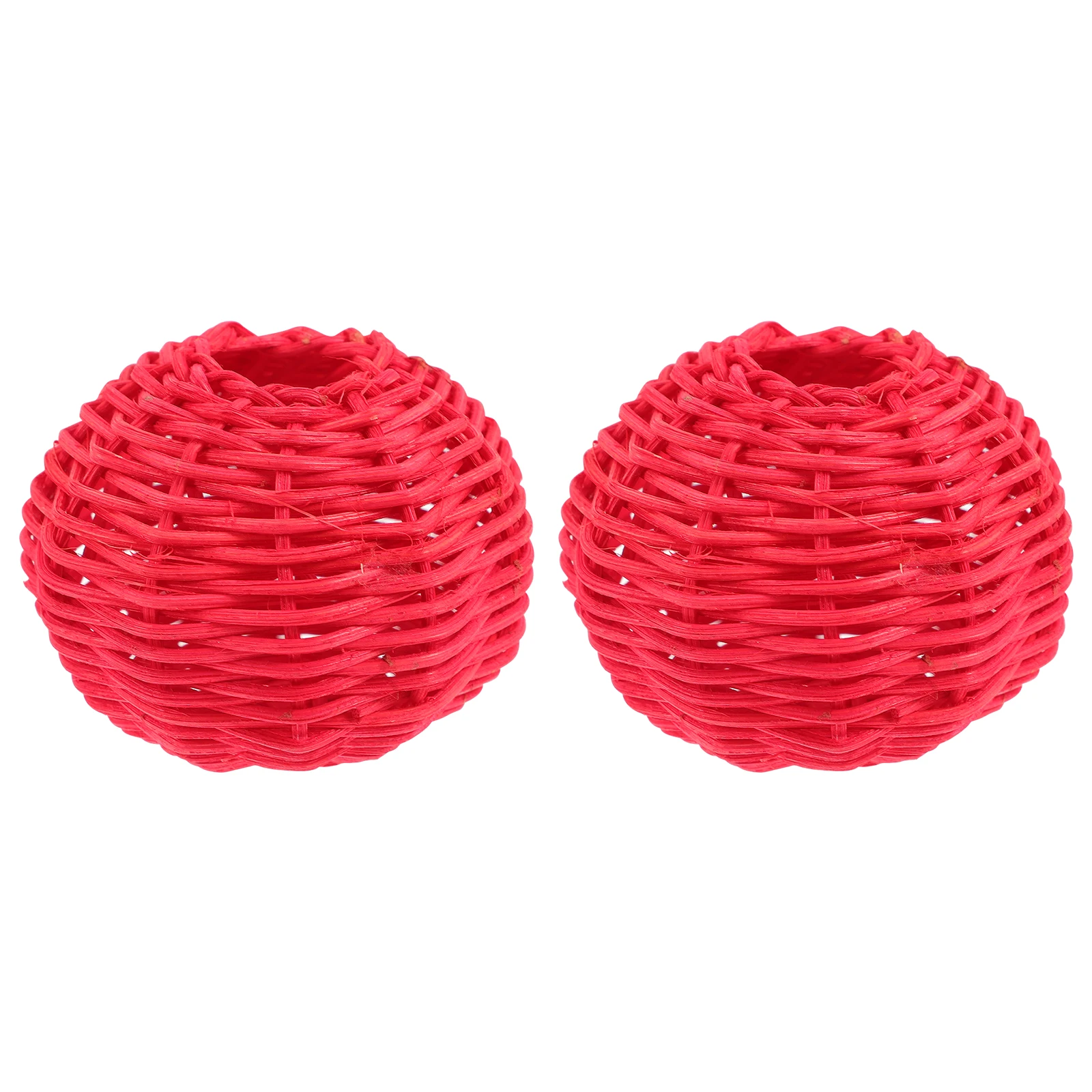 

2 pcs Woven Lampshade Rattan Style Ceiling Light Shade Rustic Chandelier Cover For Home Hotel Cafe Bedroom Living Room Hanging