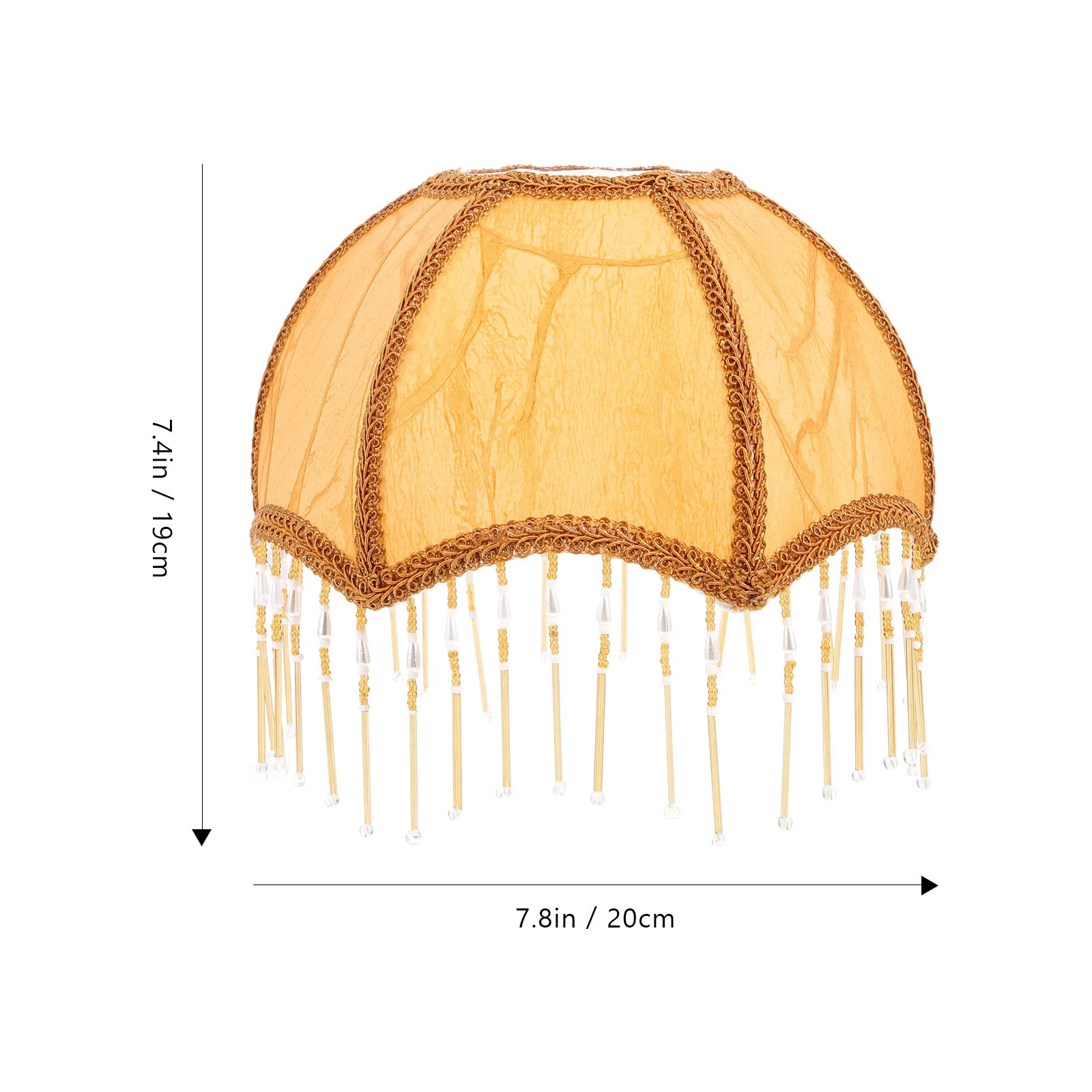 مظلة على شكل عاكس الضوء الحديد القماش الجدول غطاء مصباح الملكي الإسكالوب جرس شرابة هامش ديكور للمنزل فندق #2