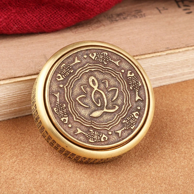 Spinner à main en cuivre EDC, pointe supérieure, Gyroscope en métal, jouet anti-Stress, jouets anti-Stress, leurre anti-Stress