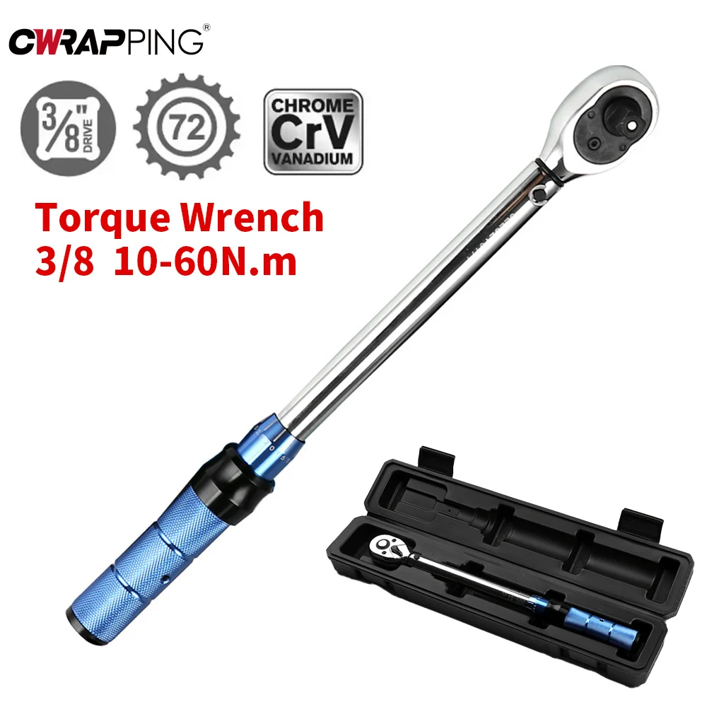 Torque Wrench 10-20Nm Preset Adjustable Chrome Vanadium Steel High Precision for Auto Repairs Mechanical Maintenance Home Garage