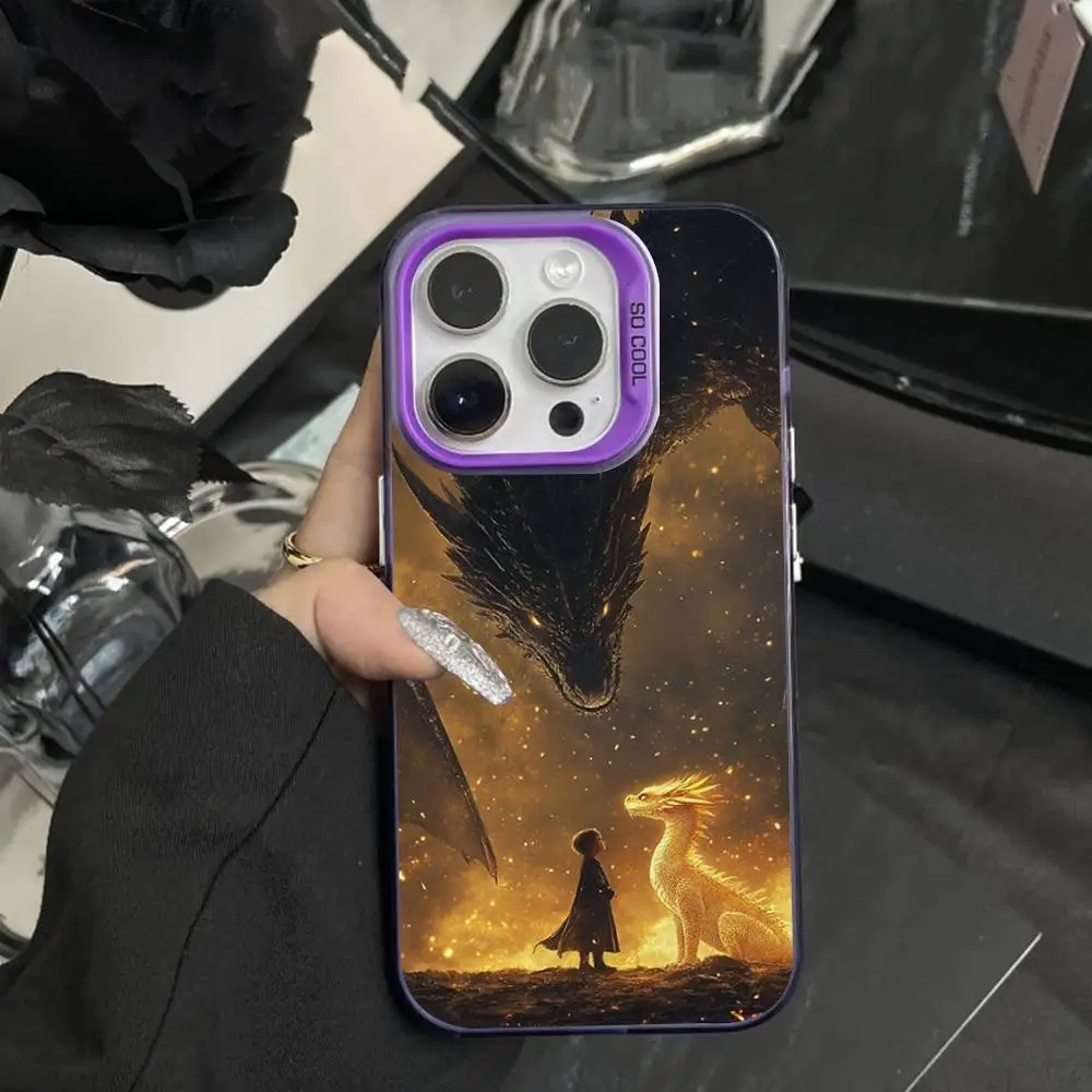 حافظة هاتف F-Fourth W-Wing Novel لهاتف iPhone 16,15,14,17,13,12,11,XS,Mini,Pro,SE,MAX غطاء سيليكون أرجواني غير لامع