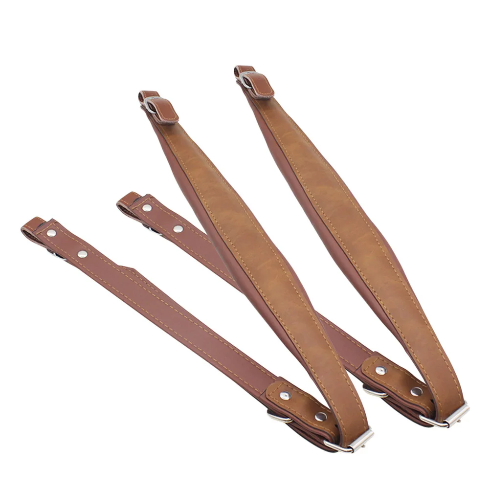 

One Pair Coffee Synthetic Accordion Straps Adjustable Length Suitable for 16-120 Bass Accordions Durable Comfortable