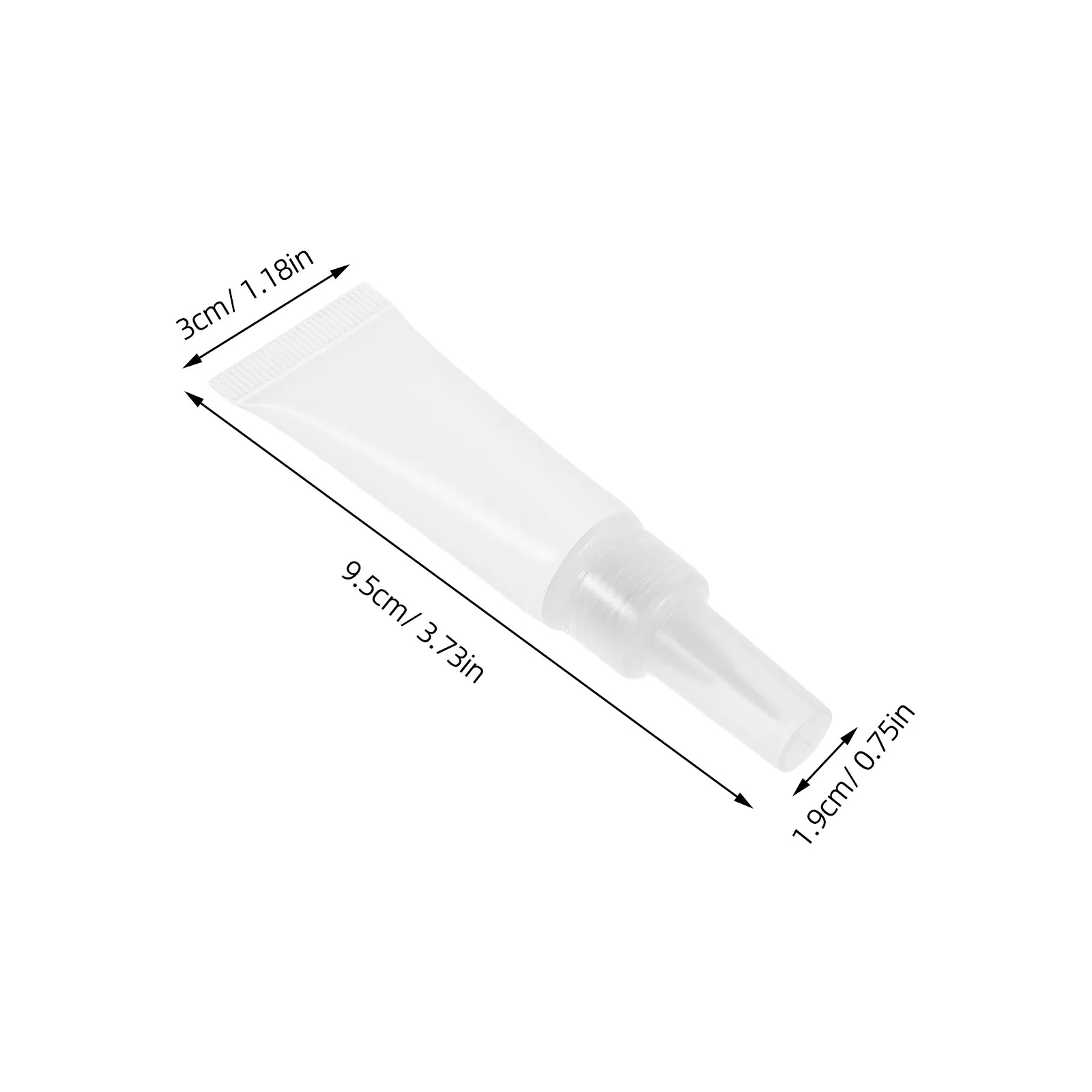 5Pcs Empty Lip Gloss Tubes Soft Plastic Refillable Squeeze Tubes Wide Opening DIY Lip Balm Holders Travel Size