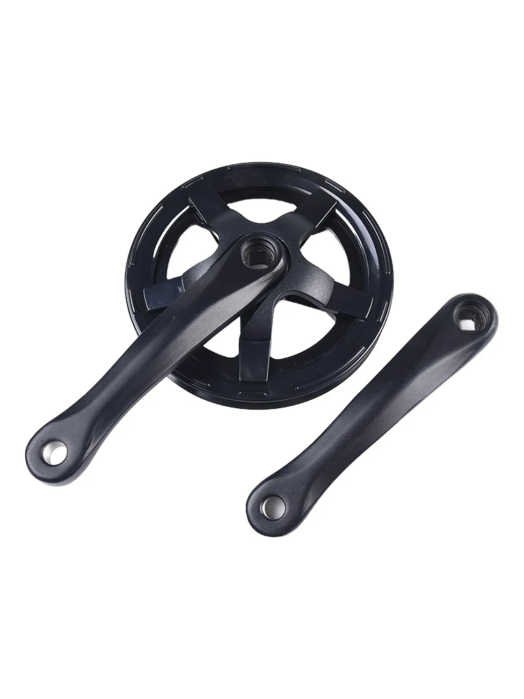 Single Chainring Bicycle CrankArm Set 48T 40T 52T 170mm Crankset Square With Guard Plate Hole Prevent Chain Drop And Knock