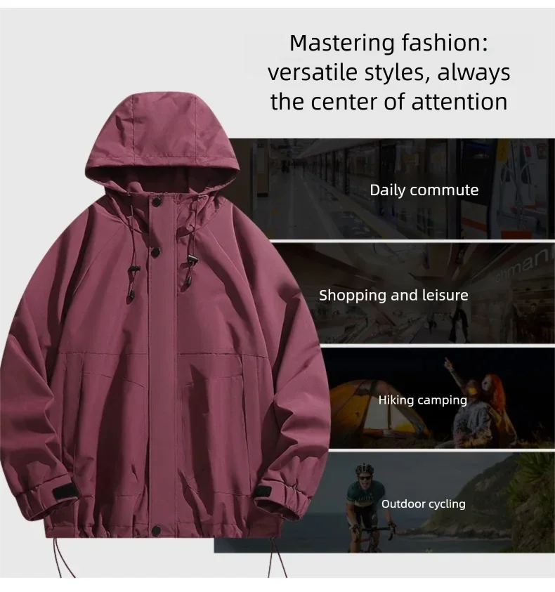 

Student work jacket men's coat spring and autumn outdoor windproof and waterproof sports windbreaker couple style