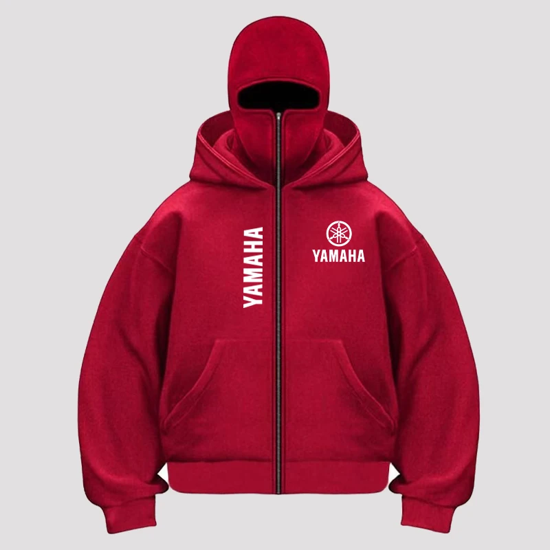 Men's Winter Autumn Fleece Balaclava Double Hooded Pullover With Zipper And Large Pocket Jacket For Outdoor Leisure & Sportswear